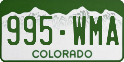 CO license plate 995WMA