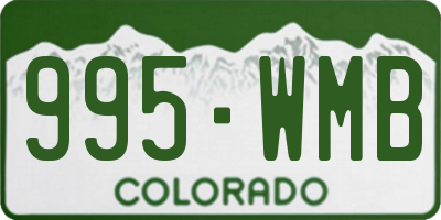 CO license plate 995WMB