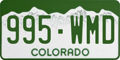 CO license plate 995WMD