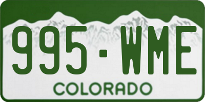 CO license plate 995WME
