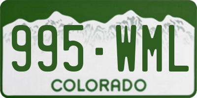 CO license plate 995WML