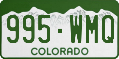CO license plate 995WMQ