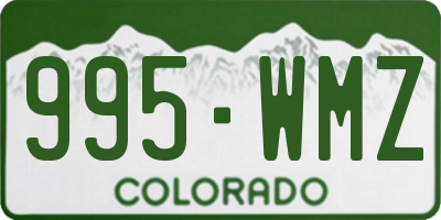 CO license plate 995WMZ