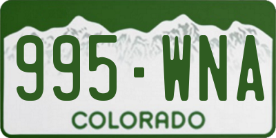 CO license plate 995WNA