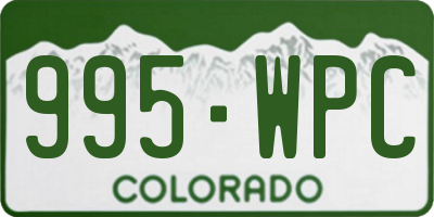 CO license plate 995WPC