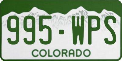 CO license plate 995WPS