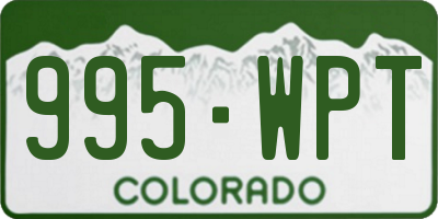 CO license plate 995WPT