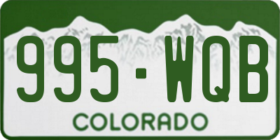 CO license plate 995WQB
