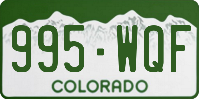 CO license plate 995WQF