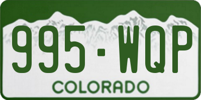 CO license plate 995WQP
