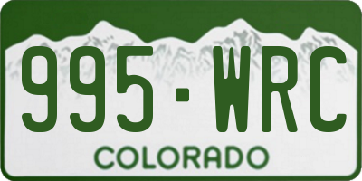 CO license plate 995WRC