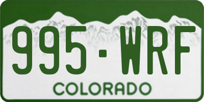 CO license plate 995WRF