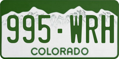 CO license plate 995WRH