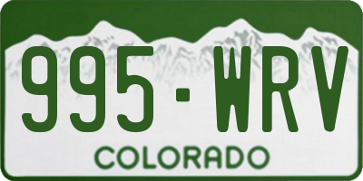 CO license plate 995WRV