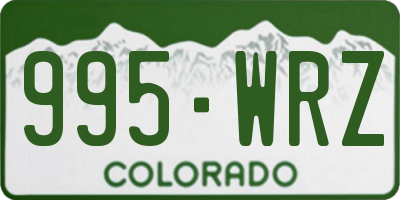 CO license plate 995WRZ