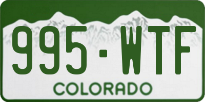 CO license plate 995WTF