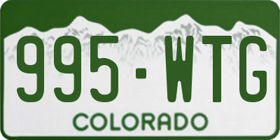 CO license plate 995WTG