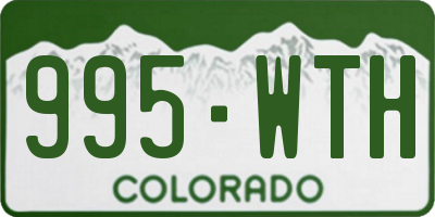 CO license plate 995WTH