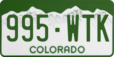 CO license plate 995WTK