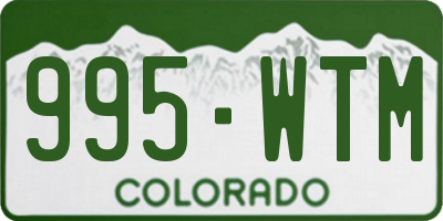 CO license plate 995WTM