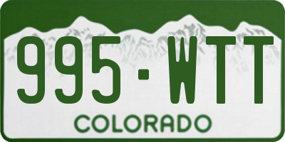 CO license plate 995WTT