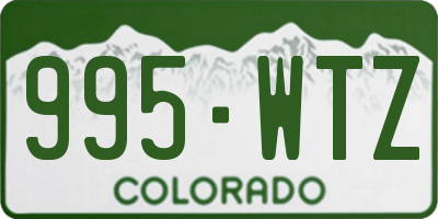 CO license plate 995WTZ