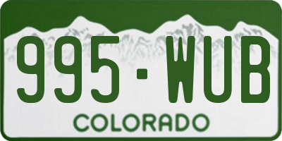 CO license plate 995WUB
