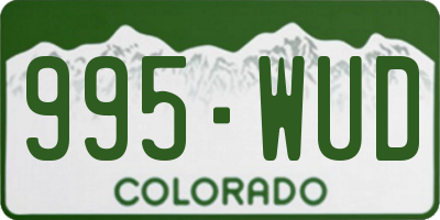 CO license plate 995WUD