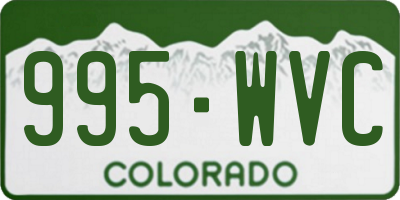 CO license plate 995WVC