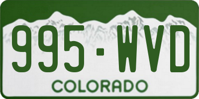 CO license plate 995WVD