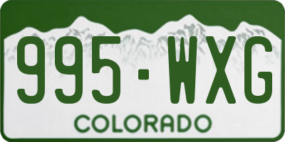 CO license plate 995WXG