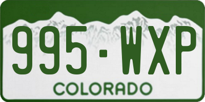 CO license plate 995WXP