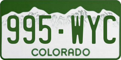 CO license plate 995WYC