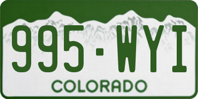 CO license plate 995WYI