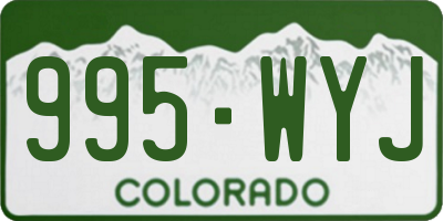 CO license plate 995WYJ