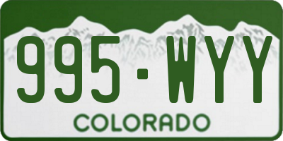 CO license plate 995WYY