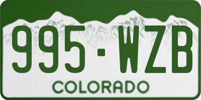 CO license plate 995WZB