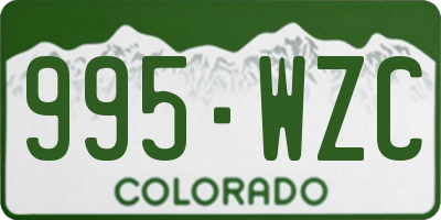 CO license plate 995WZC