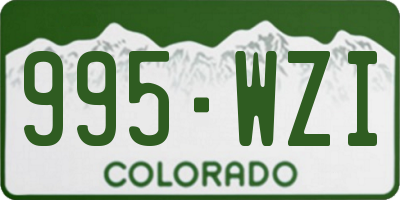 CO license plate 995WZI