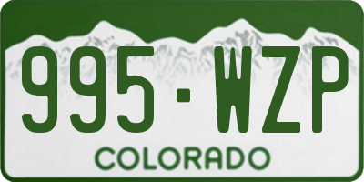 CO license plate 995WZP
