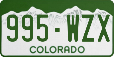 CO license plate 995WZX