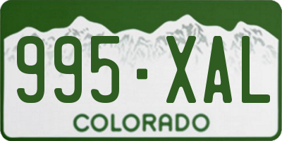 CO license plate 995XAL