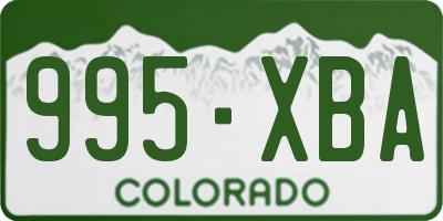 CO license plate 995XBA