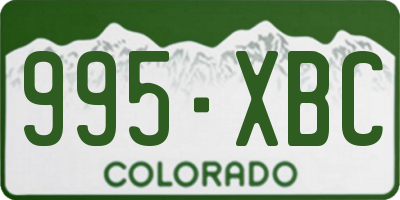 CO license plate 995XBC