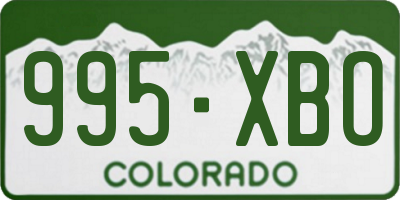 CO license plate 995XBO