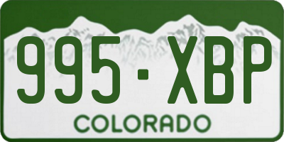 CO license plate 995XBP