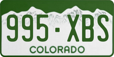 CO license plate 995XBS