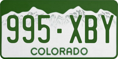 CO license plate 995XBY