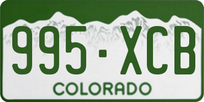 CO license plate 995XCB