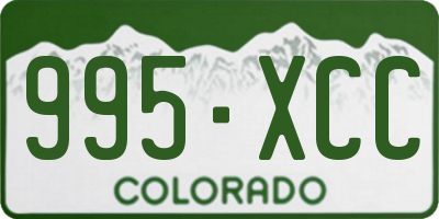 CO license plate 995XCC